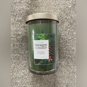 Yankee Candle balsam and cedar scent, large tumbler